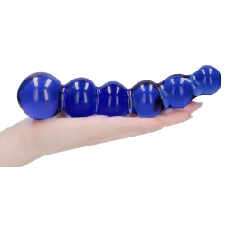 CHRYSTALINO Gode en verre Planets Bleu 18 x 4.3 cm